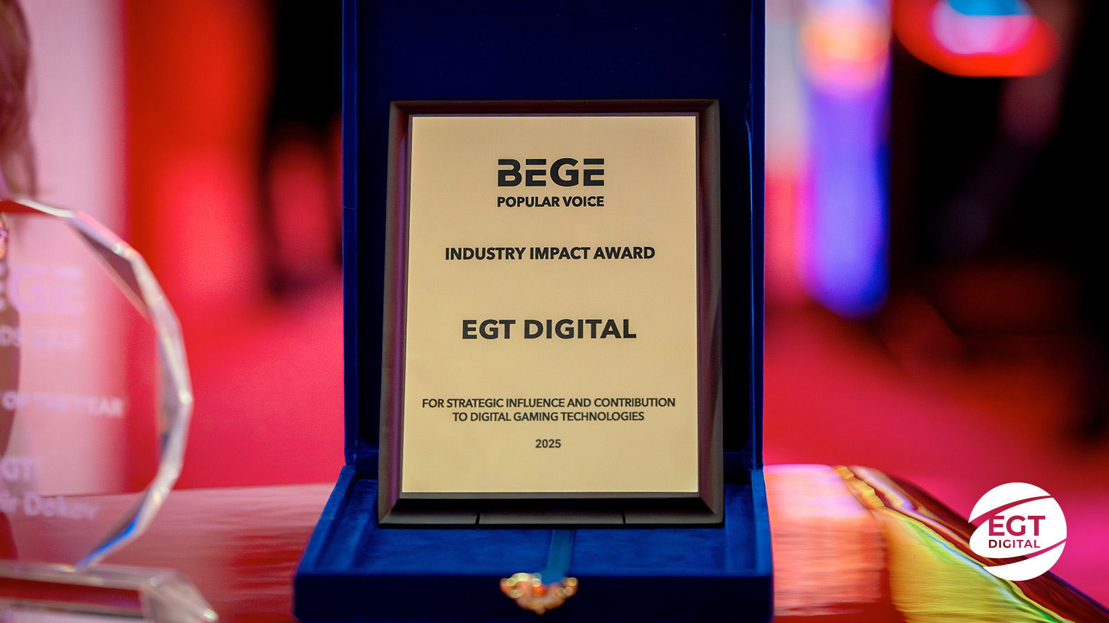 EGT Digital、BEGE Awards 2025でIndustry Impact Awardを受賞