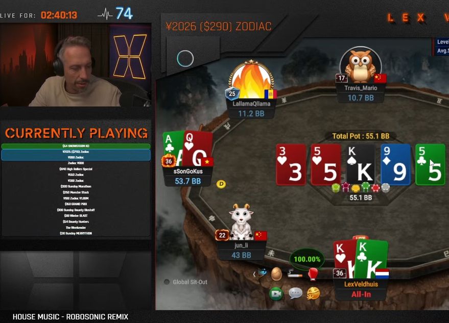 Lex Veldhuis（レックス・ヴェルドハイス）がポーカーストリームに復帰